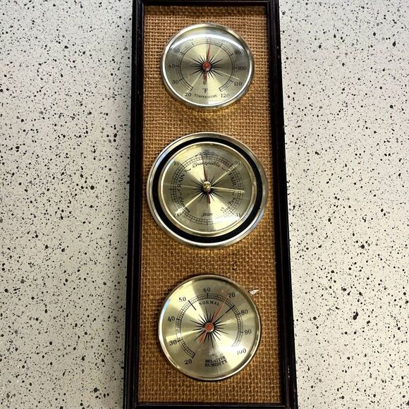 Vintage Weather Station - Barometer Temperature Humidity - Picture 2 of 8